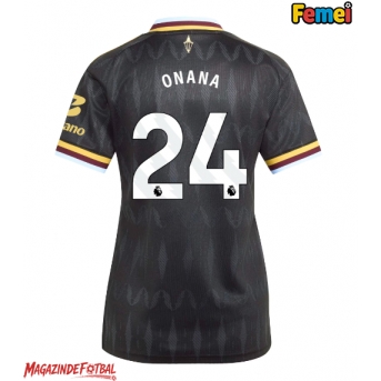 Aston Villa Amadou Onana #24 Tricou Fotbal Replică 2026-27 Femei Deplasare